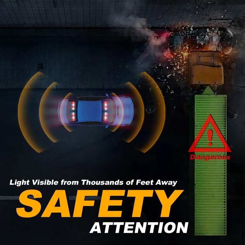 LRTER 2 in 1 Traffic Advisor Light Bar Strobe Flash Light Windshield LED Emergency Strobe Visor Safety Warning Hazard Flashing Lights for Firefighter Police Trucks, 2X 17.7 Red/White - Image 2